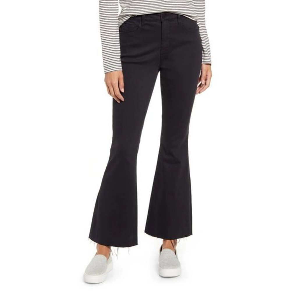 WASH LAB DENIM Kick Flare Jeans in Black - Size 30